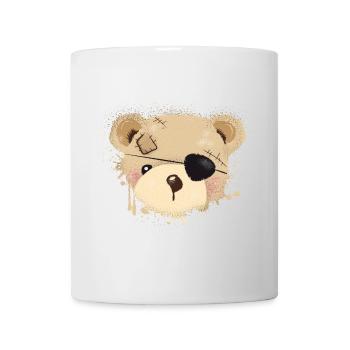 niedliches Piraten Teddy Graffiti mit Augenklappe - Tasse - Weiß - Vorne
