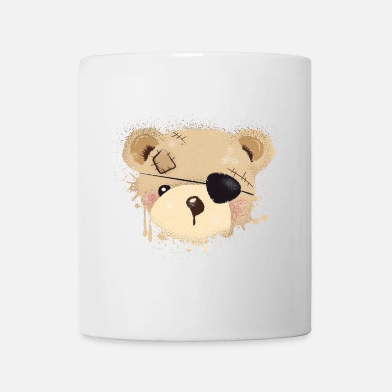 Nounours avec cache-œil - Mug blanc - blanc
