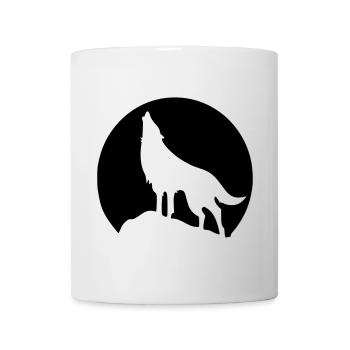 Wolf - Mond - Tasse - Weiß - Vorne