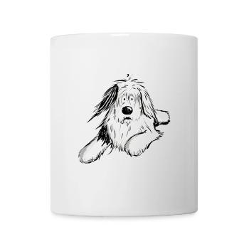 Felliger Bobtail I Beraded Collie Hund I Geschenk - Tasse - Weiß - Vorne