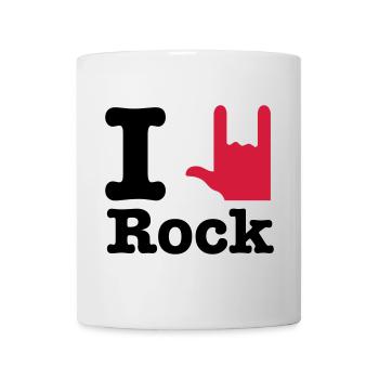i love rock - I Love Rock - Mug blanc - blanc - Devant
