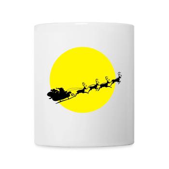 Père Noël dans une Pleine Lune - Mug blanc - blanc - Devant