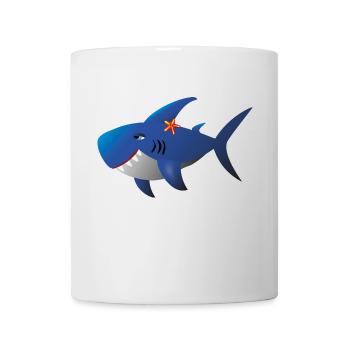 Requin heureux - Mug blanc - blanc - Devant