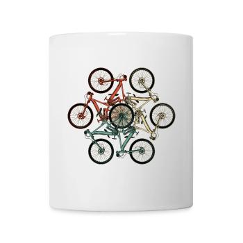 Bike Stack Collage - Tasse - Weiß - Vorne