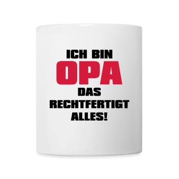 Ich bin Opa - Großvater Sprüche Geschenk Enkel Opi - Tasse - Weiß - Vorne