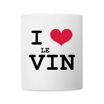 I Love le Vin - Mug blanc - blanc - Devant