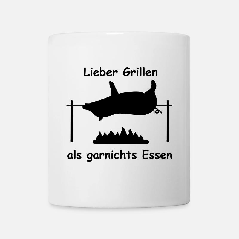 spanferkel grillen speise - Tasse - Weiß