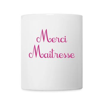 merci maîtresse cadeau de fin d'année école - Mug blanc - blanc - Devant