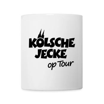 Kölsche Jecke op Tour Köln mit Kölner Dom - Tasse - Weiß - Vorne