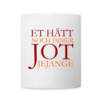 Et hätt noch immer jot jejange Köln Spruch (Rot) - Tasse - Weiß - Vorne