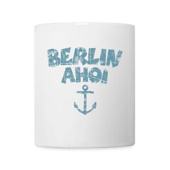 Berlin Ahoi Anker Vintage Hell - Tasse - Weiß - Vorne