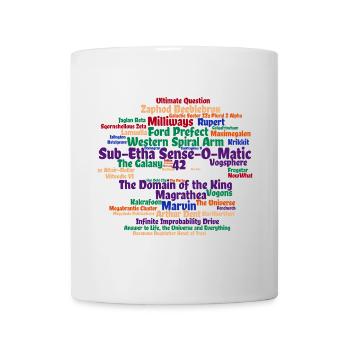 Sci Fi Word Cloud with 42 - Mug - white - Front