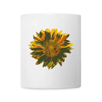 sonnenblume - Tasse - Weiß - Vorne