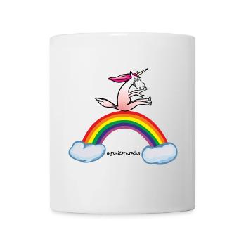 Unicorn on rainbow - Mug - white - Front