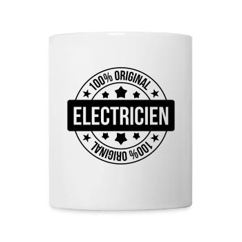 Electricien / Electricité / Travail / Métier / Job - Mug blanc - blanc - Devant