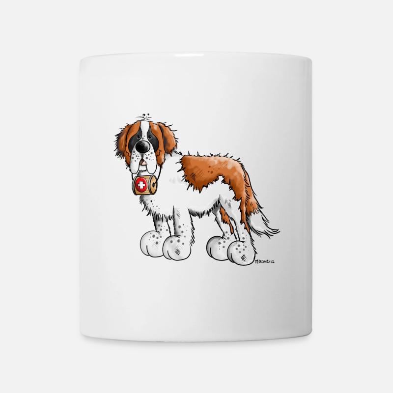 Der Bernhardiner - Tasse - Weiß