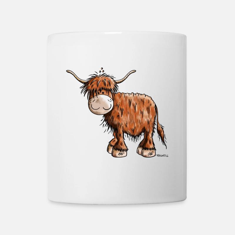 Da ist ein Schottisches Hochlandrind - Tasse - Weiß