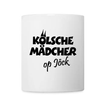 Kölsche Mädcher op Jöck Köln Kölnerinnen auf Tour - Tasse - Weiß - Vorne