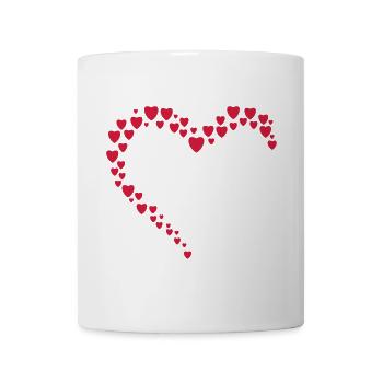 herzen valentinstag liebe - Tasse - Weiß - Vorne