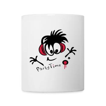DJ, Disco, Party - Tasse - Weiß - Vorne