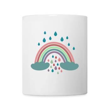 Happy Rainbow Regenbogen Design - Tasse - Weiß - Vorne