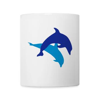 Delfine - Tasse - Weiß - Vorne