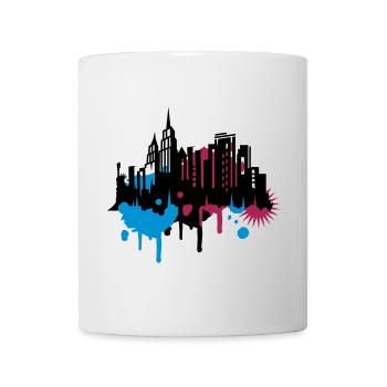 Großstadt stencil art New York City Graffiti - Tasse - Weiß - Vorne
