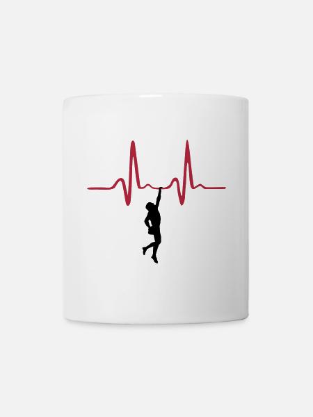Grimpeur, Climbing, Climber & Heartbeat - Mug blanc - blanc