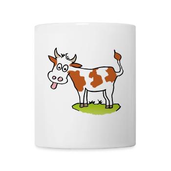 vache drôle - Mug blanc - blanc - Devant