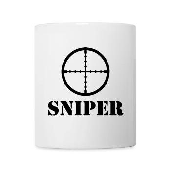 Scharfschützent-shirt Entwurf Scharfschützescharfschütze - Tasse - Weiß - Vorne
