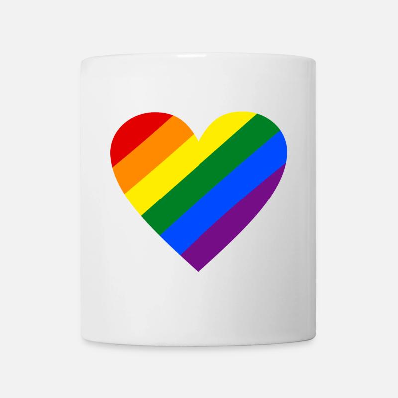 Rainbow Heart - Mug - white