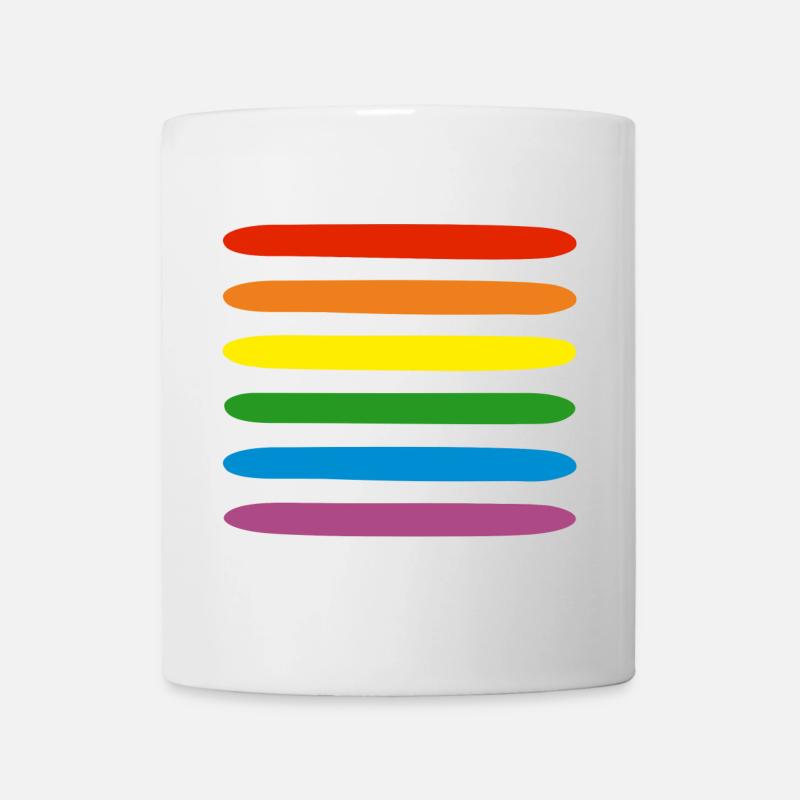 Regenbogen - Tasse - Weiß