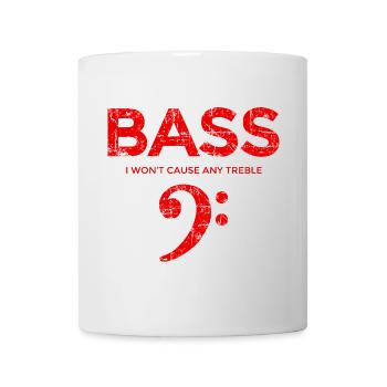 BASS I wont cause any treble (Vintage/Rouge) Bassist - Mug blanc - blanc - Devant