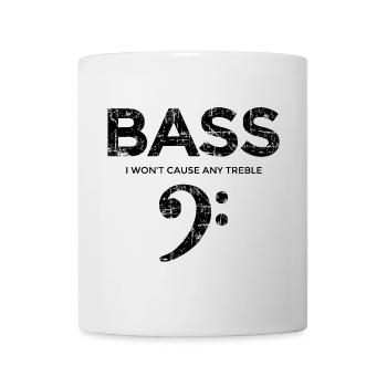 BASS I wont cause any treble (Vintage/Black) - Mug - white - Front