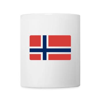 Norwegische Flagge - Tasse - Weiß - Vorne