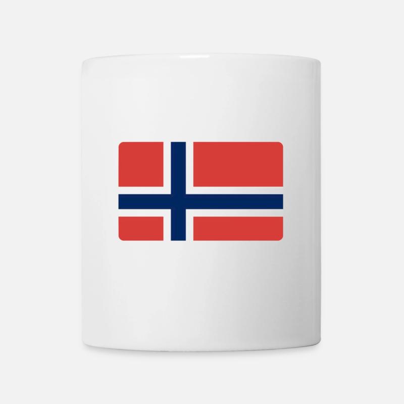 Norwegische Flagge - Tasse - Weiß