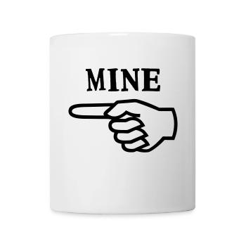Mine - Hand, Finger pointing - Mug - white - Front