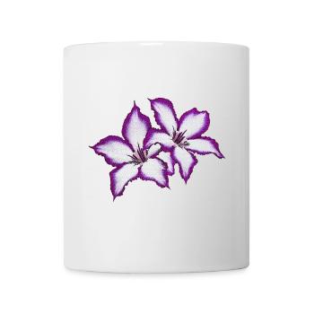 Flowers pink and white canvas, spring motifs women - Mug - white - Front