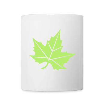 Platane Blatt Design - Tasse - Weiß - Vorne