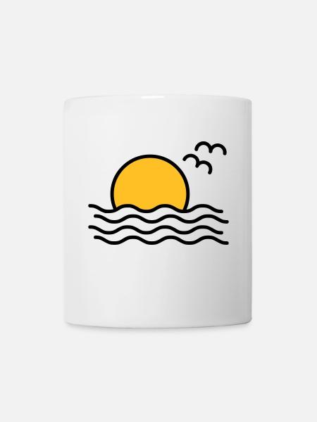 Coucher de soleil - Mug blanc - blanc