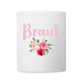 Braut Rosen romantisch Junggesellinnenabschied - Tasse - Weiß - Vorne