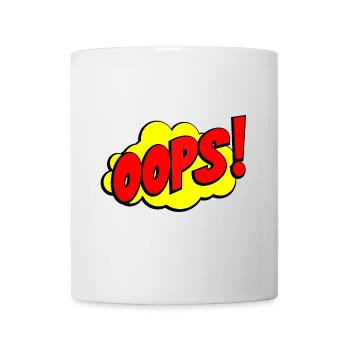 Cartoon Oops Comic Design - Tasse - Weiß - Vorne