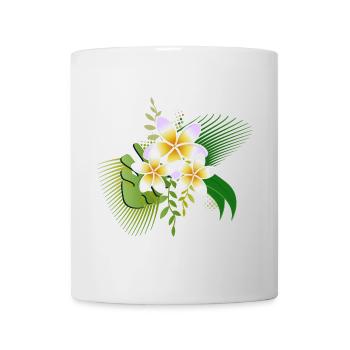 Flowers of the frangipani a tropical gem - Mug - white - Front