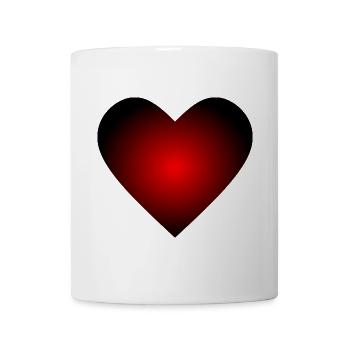 red heart red gift - Mug - white - Front