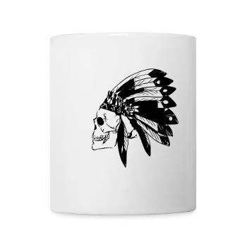 Feder Häuptling - Totenkopf - Tasse - Weiß - Vorne