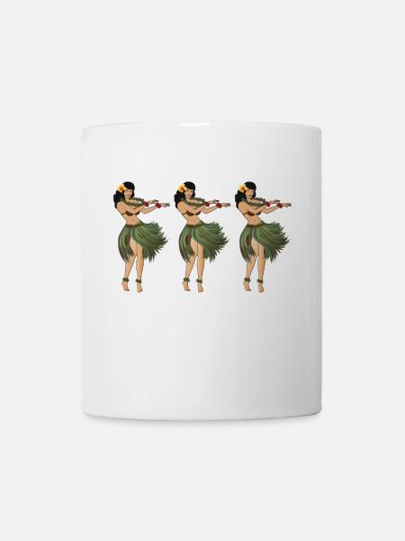 Hula Girls Hula Girl Dancing the Hula - Mug blanc - blanc