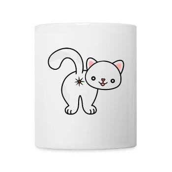 Kitten from behind, asshole, cat, kitten, ass - Mug - white - Front