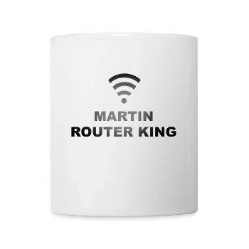 Martin Router King logo pun lettering - Mug - white - Front