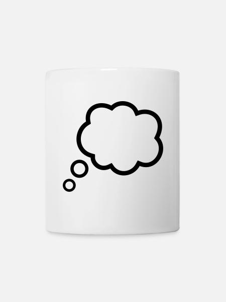 Thinking Bubble Comic Pensée Bulle Bulle Pensées - Mug blanc - blanc