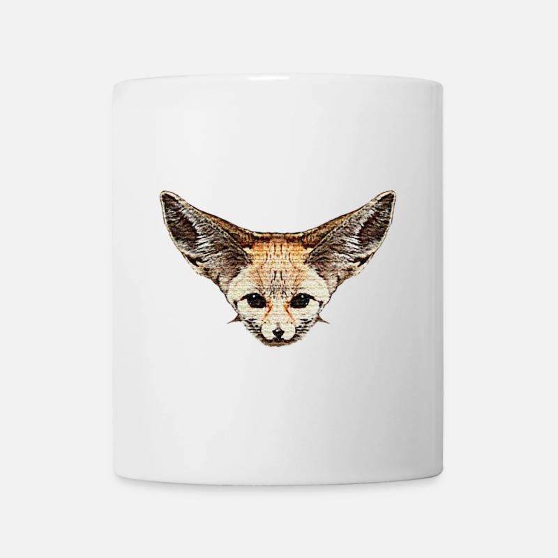 fuchskleidung mädchen, Wüstenfuchs gesicht - Tasse - Weiß